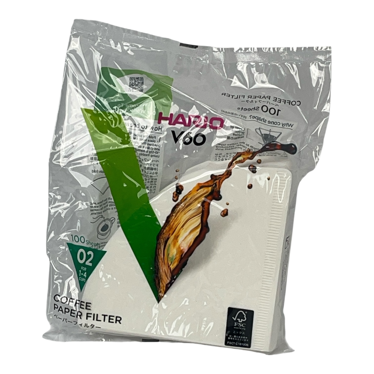 Hario Filterpapier 100 Stück V02