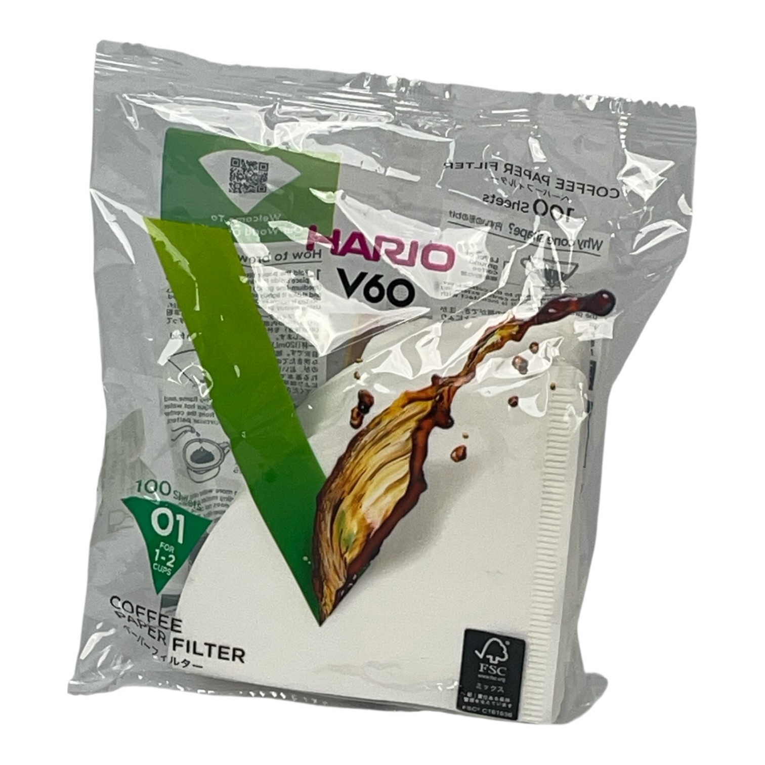 Hario Filterpapier 100 Stück V01